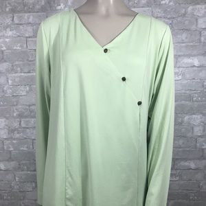 Soft Surroundings Light Green Faye Long Sleeve